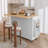 Sagrario Solid Wood Top Kitchen Island-838608096