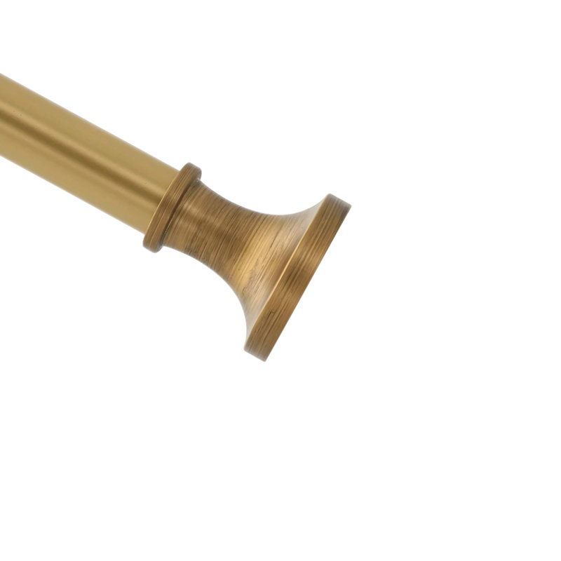 Tringle à rideau simple réglable 1 po Natalee, H 1 po x l 84 po x P 7 po, Doré de la Renaissance