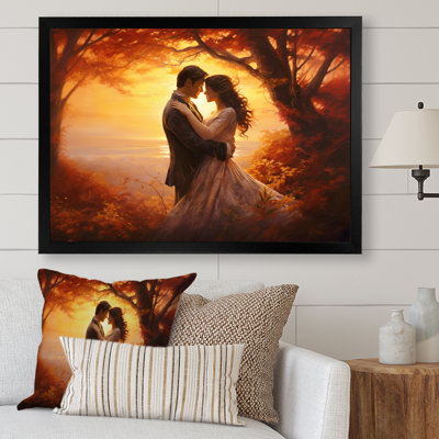 " Romantic Couple Landscape Luminous Embrace III "