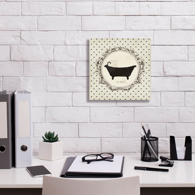 Art mural sur toile Winston Porter «Cartouche Bath» par Emily Adams, H 12 po x l 12 po x P 0,75 po