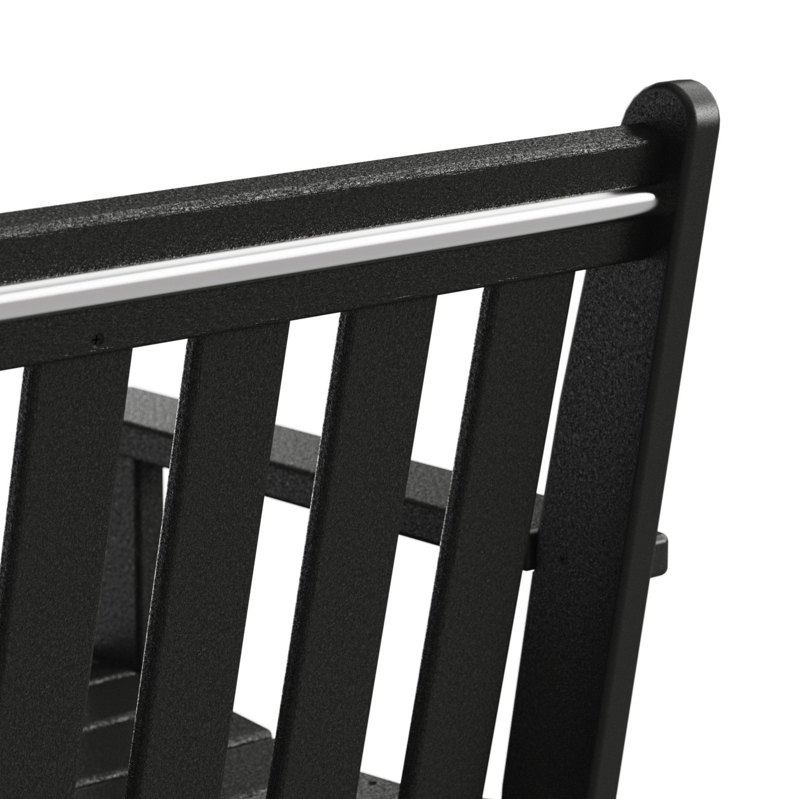 POLYWOOD® Vineyard 60" Garden Bench, 35.25" H x 48" W x 24" D, Black