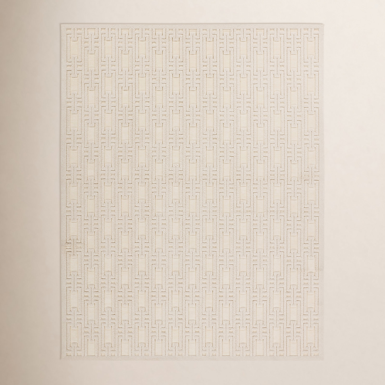 Edita Cream Geometric Rug, Rectangle 7'9" x 10'