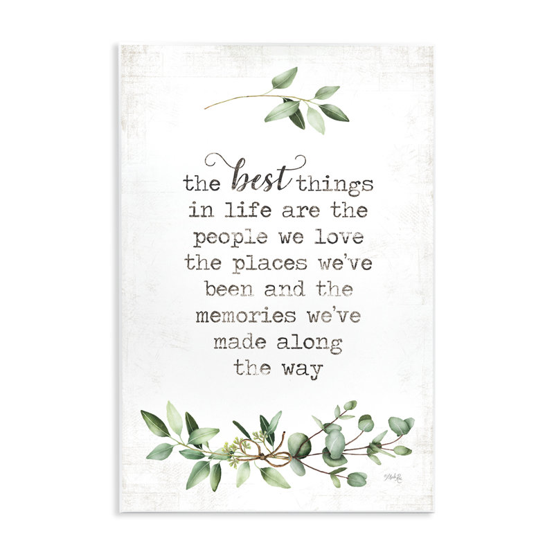 «The Best Things in Life Are People» par Marla Rae - reproduction d'art texturée, H 15 po x l 10 po