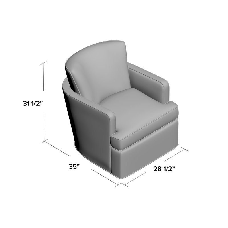 Blaire 28.5" W Swivel Armchair, 9953 Midnight