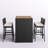 Arnisa 4 - Person Acacia Wicker Patio Dining Set with Rectangular Table , Cushions Included