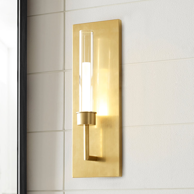 Linger 1 - Light LED Armed Sconce, Natural Brass