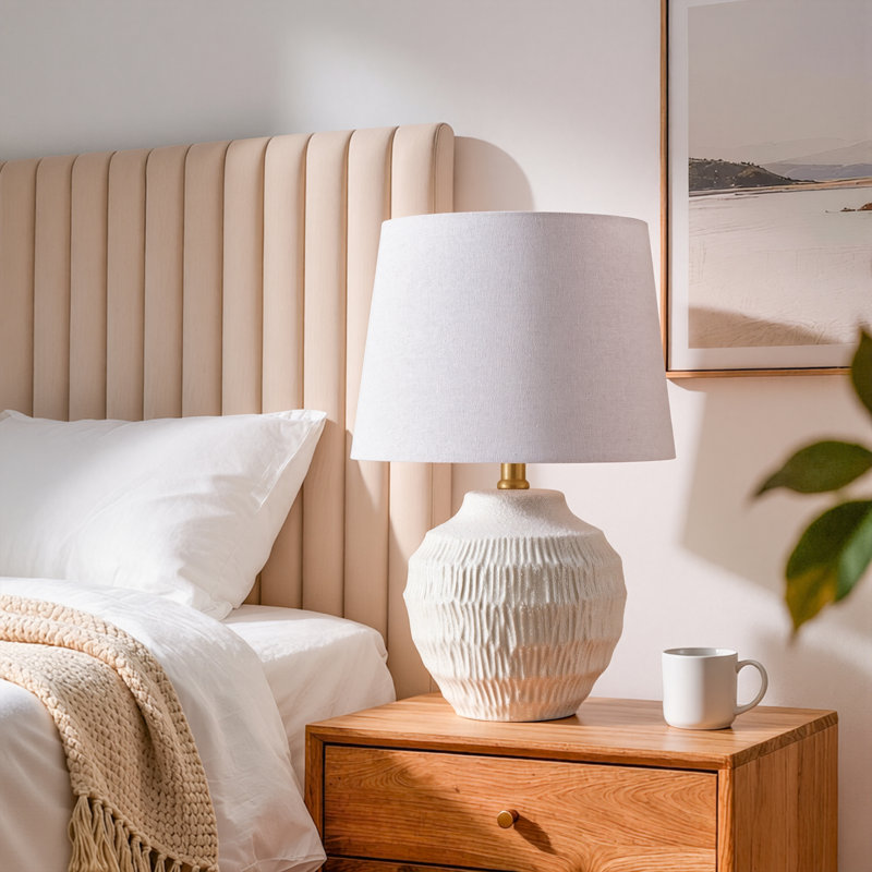 16.7’’ Modern Textured Ceramic Table Lamp