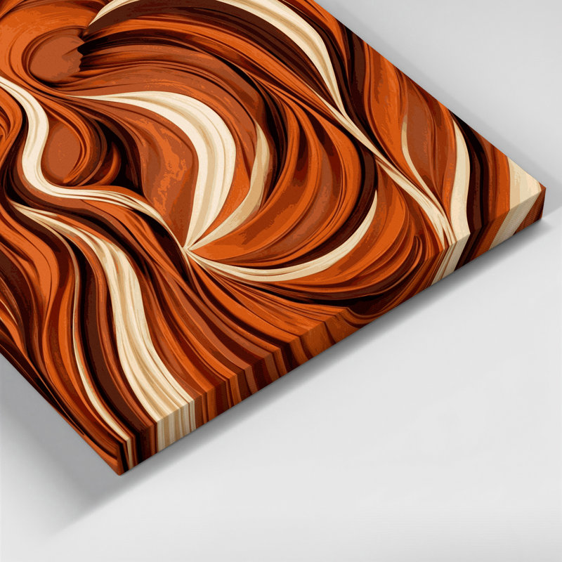 Abstract Figurative 6 Brown Canvas Wall Art, 12" H x 12" W