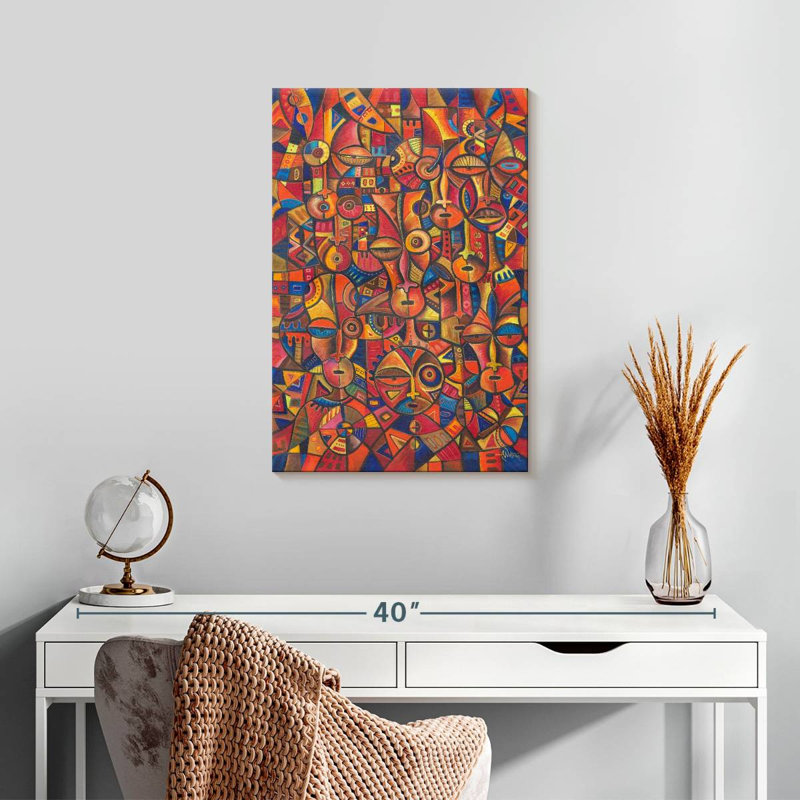 Leisha African Faces, 24" H x 16" W