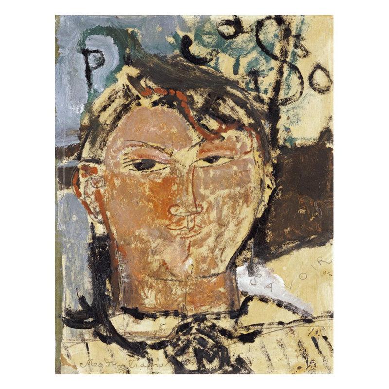 Portrait de Picasso par Amedeo Modigliani - Estampe numérique, H 28 po x l 22 po