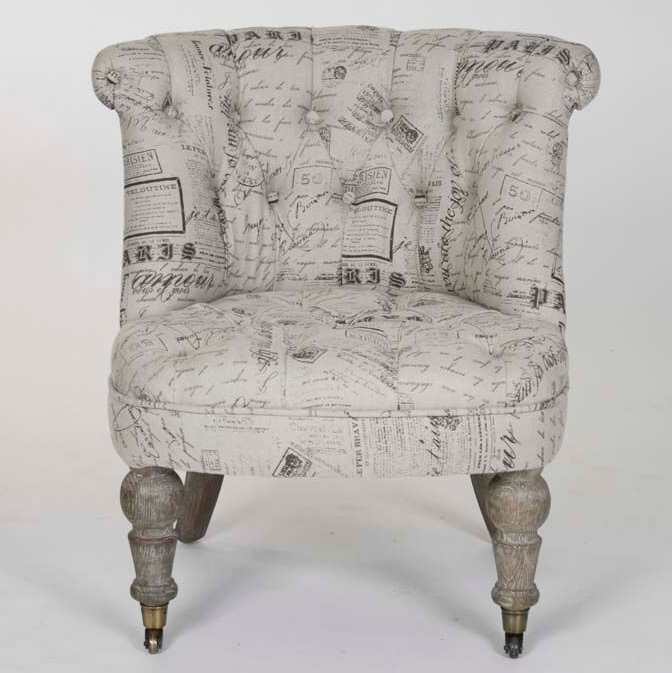 Amelie Linen Slipper Chair