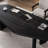 Black Free Form Solid Wood desk-2088366680