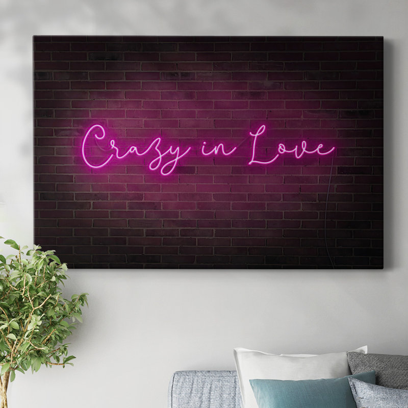 «Neon Love II», toile tendue avec châssis, H 24 po x l 36 po