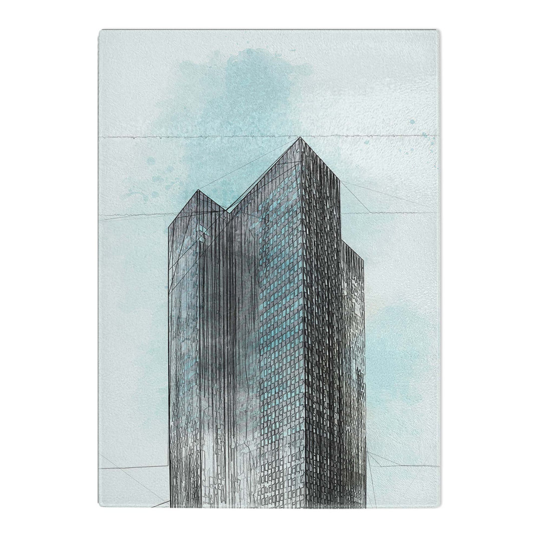 Tempered Glass Sketching the Architecture Vol.44 Chopping Board