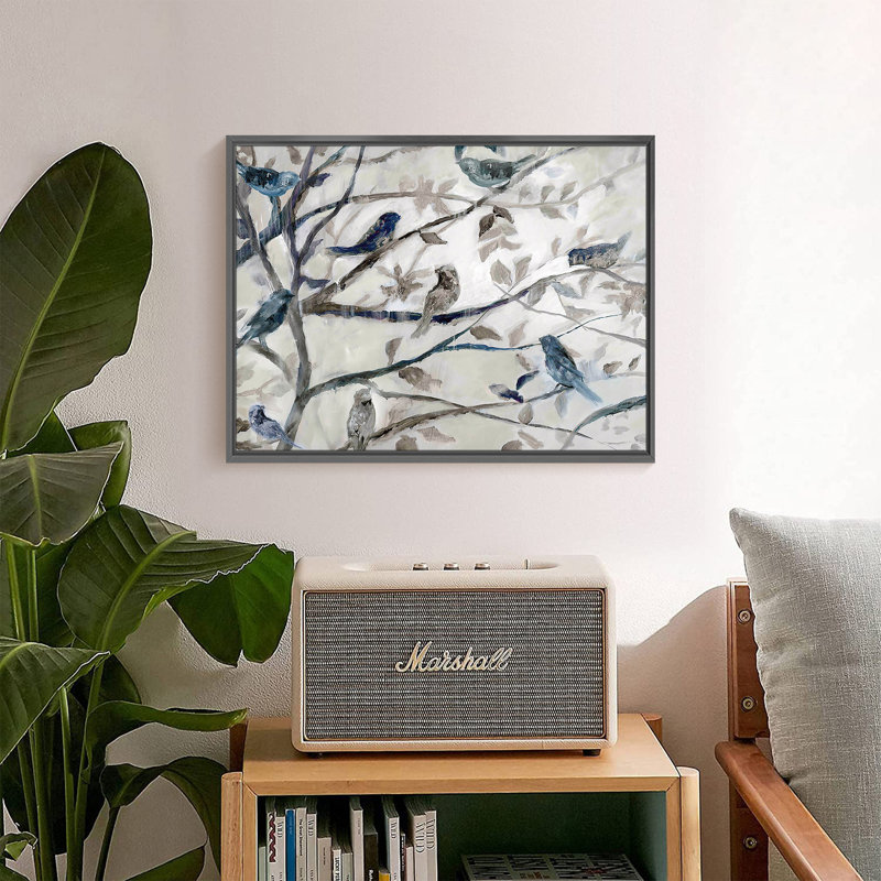 Single Picture Frame Print on Canvas, Black Framed, 16" H x 24" W x 1.5" D