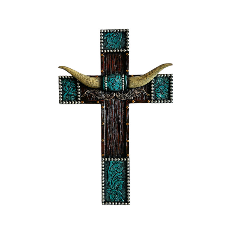 Turquoise Cross Wall Mount Towel Rack Hanger Turquoise Cross Wall Mount Towel Rack Hanger