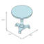 Tripod Table w/Grey Marble Top-Lg