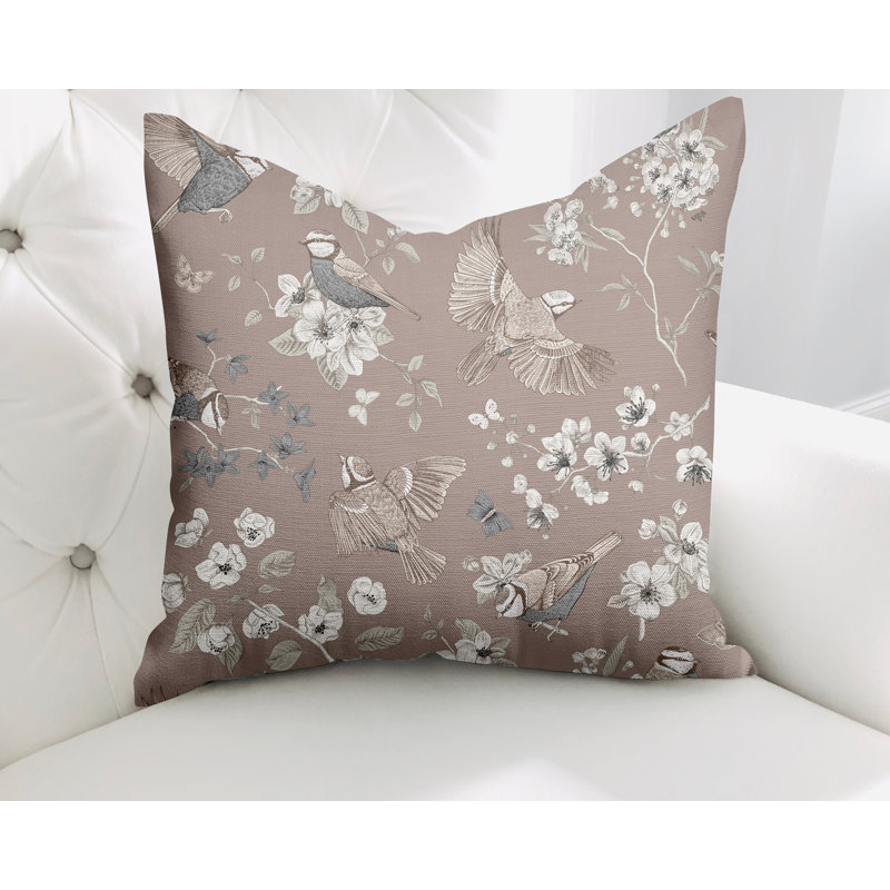  Housse de coussin en coton Cosette, L 19 po x H 19 po, Taupe