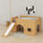 Wooden Low Loft Bed With Storage Shelves And Slide, Door And Window, Wooden Low Loft Bed-543035316