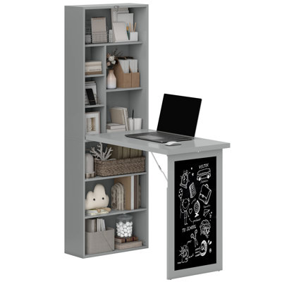 Fold-Out Convertible Office Desk (Not Include Stools)