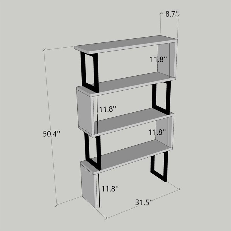 Bibliothèque géométrique H 50,39 "x l 31,5" Duffield