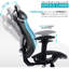 Fauteuil de bureau ergonomique avec matériau en maille robuste utilisé - lombaire réglable, accoudoir, idéal pour la maison et posture