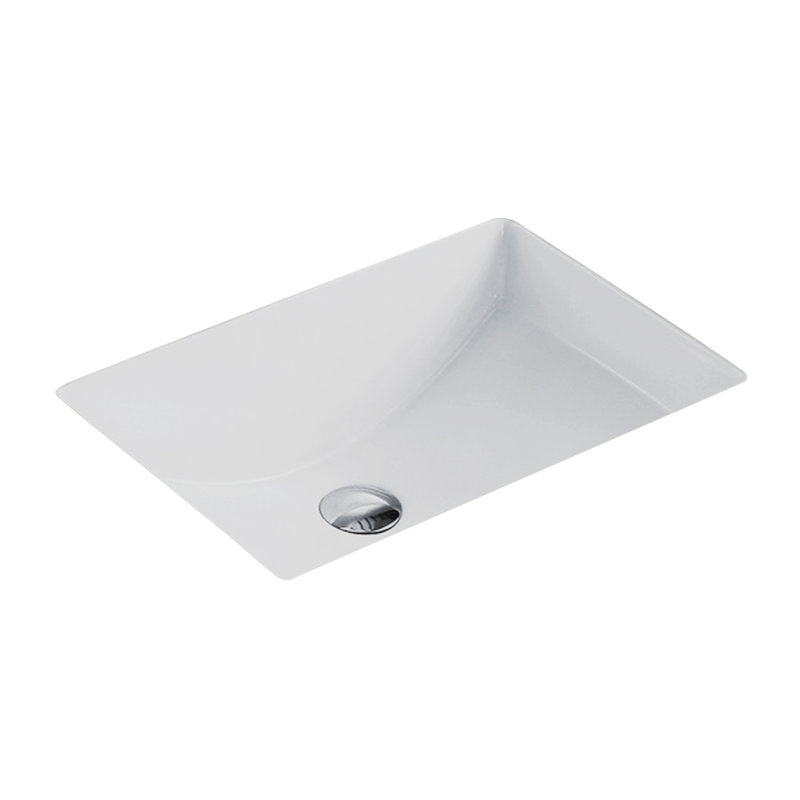 Valley Acrylic Ltd. 14.4'' White Ceramic Rectangular Bathroom Sink with Overflow