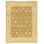 Hand Knotted Wool Oriental Area Rug in Brown And Ivory