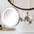 Chong 9.5" Lighted Wall Mount Magnified Makeup Mirror, Direct Wire-1205823786
