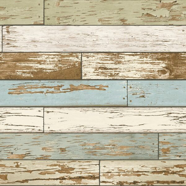 Kiana Scrap 5.49m x 52cm Wood Effect Peel & Stick Wallpaper Roll