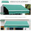Auvent rétractable 10 pi x 8 pi pour terrasse, balcon, cour -. Et eau - avec cadre en aluminium et manivelle. Fixation multi-surfaces. Pare-soleil réglable. Réduit la chaleur. Emplacement polyvalent.