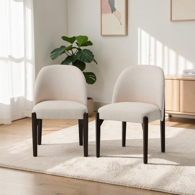 Chaises de salle à manger rembourrées Gramercie, Beige