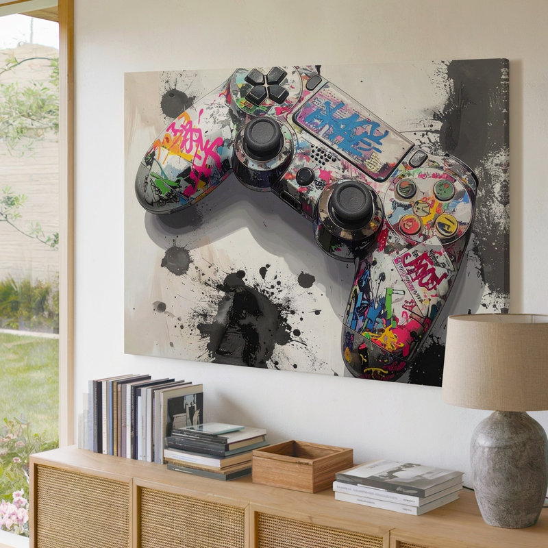 Wall Art Graffiti Gamer Urban Street Art, H 20 po x l 20 po