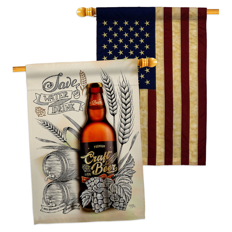 Drapeau de maison Craft Beer H 40 po x l 28 po