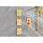 Bathroom Shower With Rain Head, Hand Shower, And Valve Trim In Brushed Gold Modern System Bodysprays Finish-125173534
