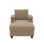 Ensemble de fauteuil d'appoint et repose-pieds avec dossier inclinable, porte-gobelets et port USB-C