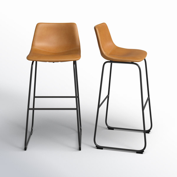 Nia Vegan Leather Bar & Counter Stool - Light Brown