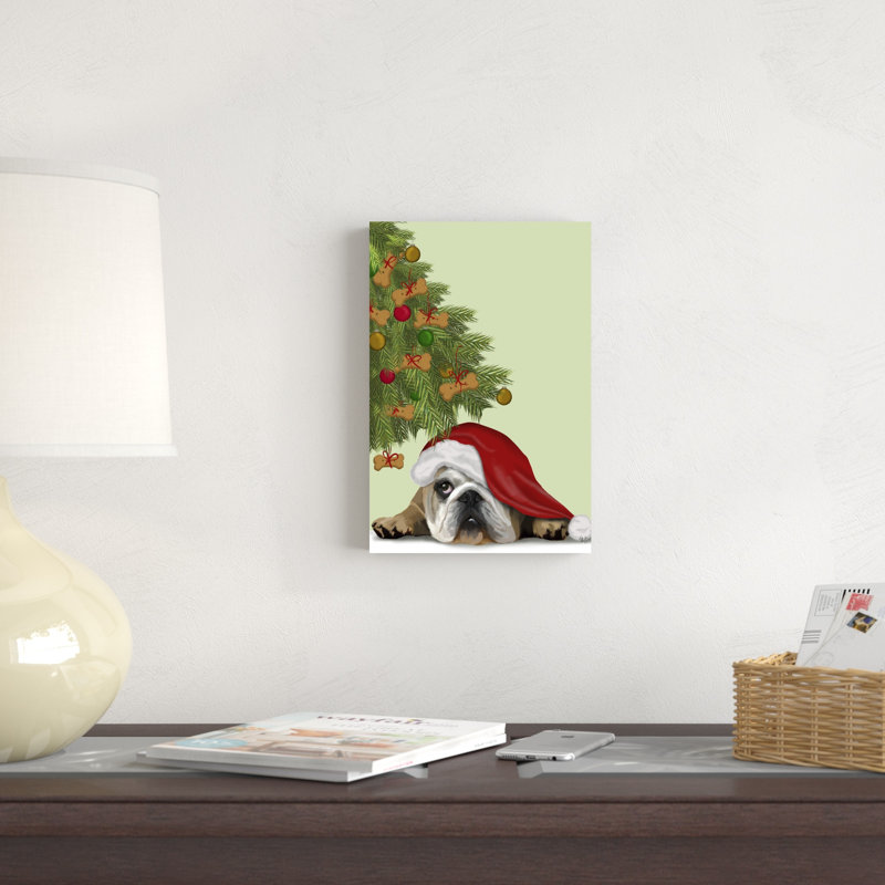 «English Bulldog, Cookie Tree» par Fab Funky - impression sur toile tendue, H 12 po x l 8 po