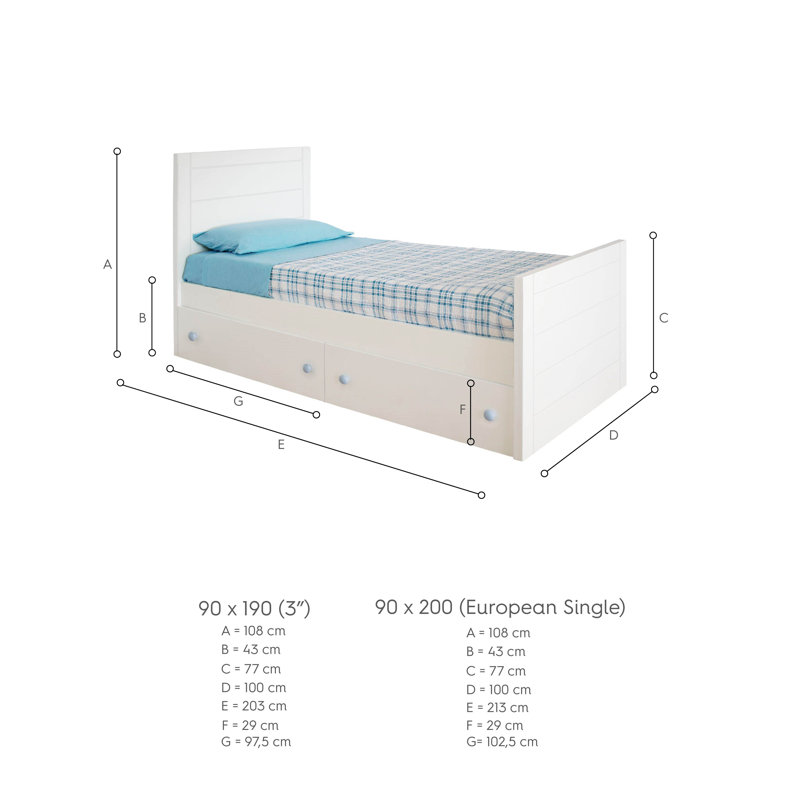 Ferndown Storage Kids Bed, Single (3')