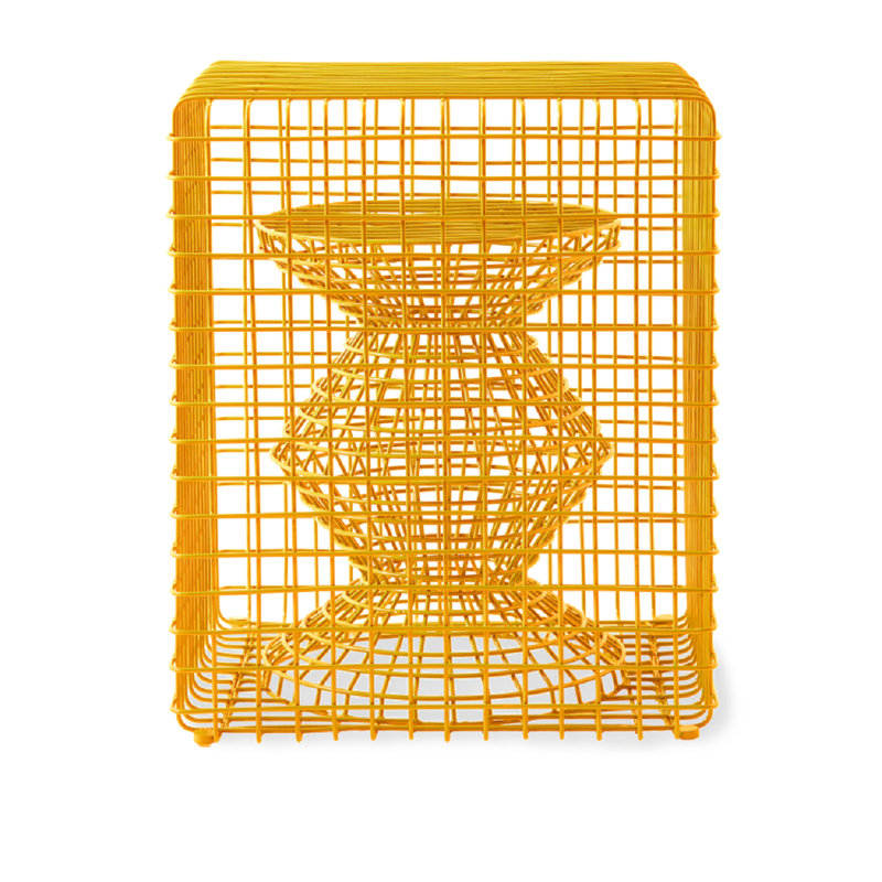 ZigZag Wire Table, Yellow