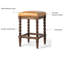 Whitmore Genuine Leather Counter Stool