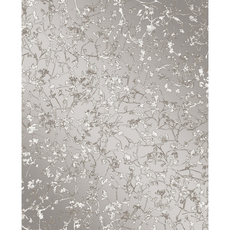 Rouleau de papier peint Essence 33' x 20,5" Feuilles, Gris