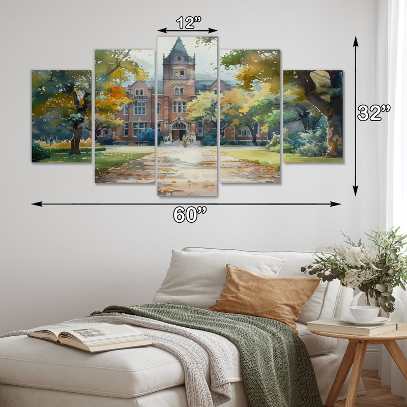 Ensemble de toiles vertes et grises
