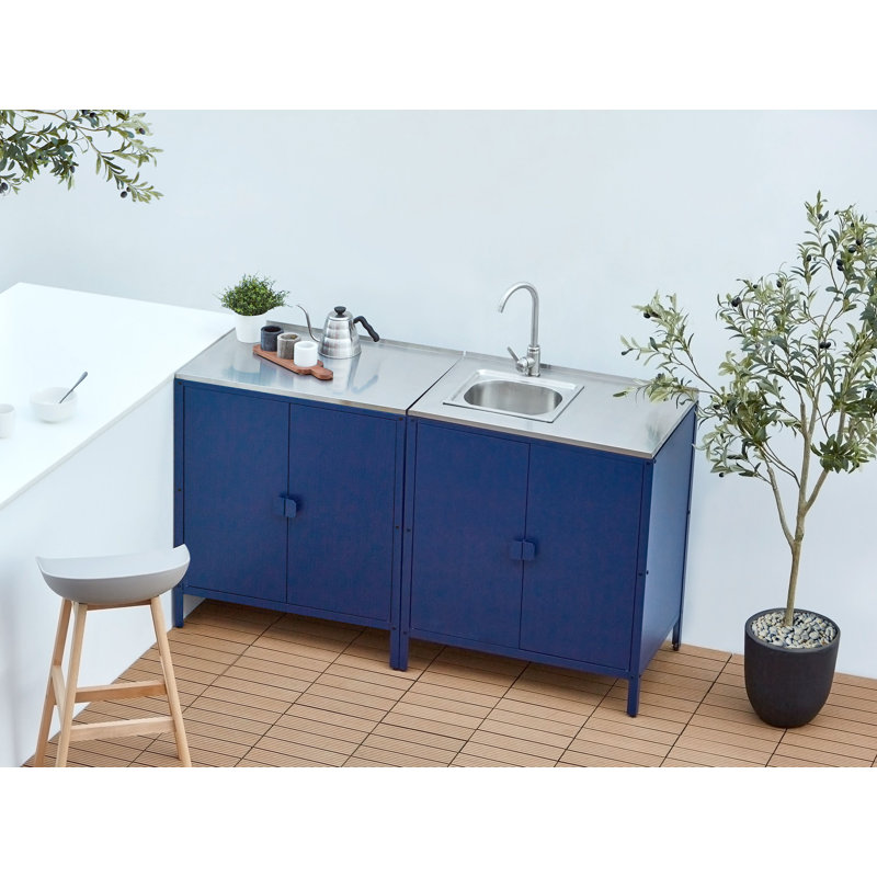 Outdoor Kitchen Cabinet VILAMA Blue