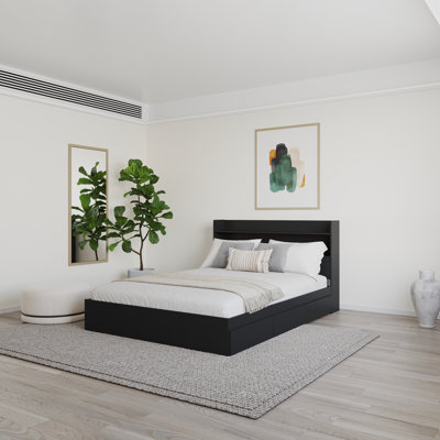 Antyone 2-Piece Reversible Storage Bed with Headboard