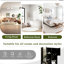 Armoire de rangement moderne pour salle de bain avec miroir et barre à serviettes - 29,84 po x 28,74 po, hauteur de tablette réglable, tablette murale noire,-721574226