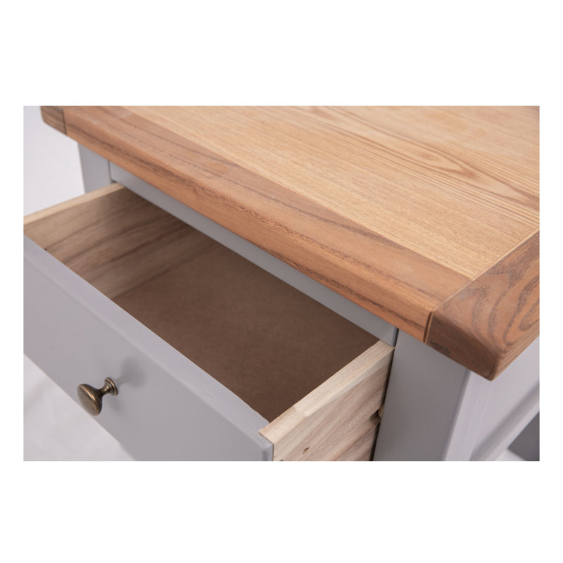 Mier Frame End Table, Grey/Gold
