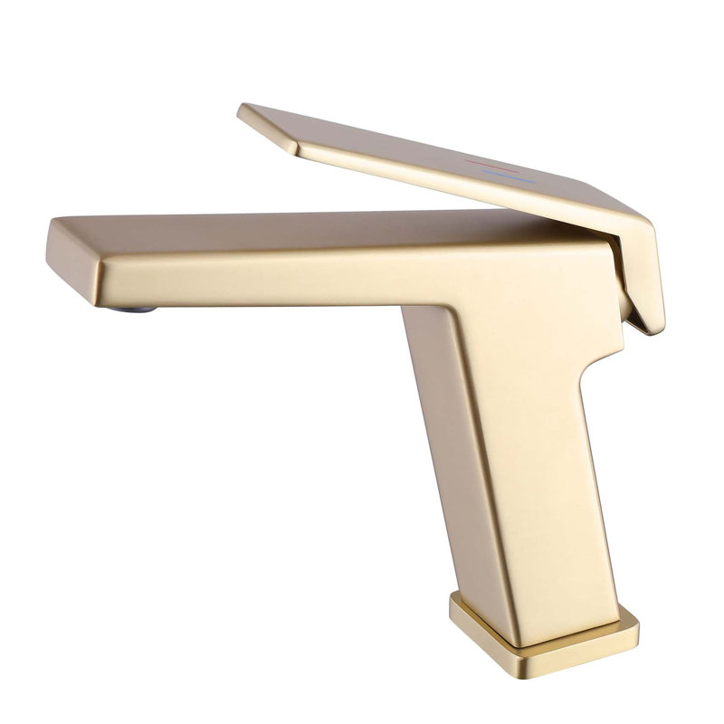 Robinet de salle de bain à un trou, Or brossé