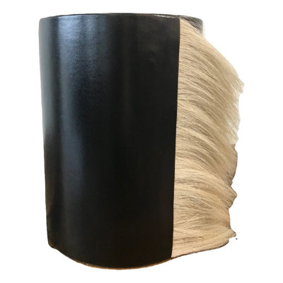 Leather Table Vase, 7x7x10