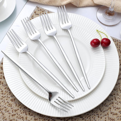Didadi 8.4 Inch Stainless Steel, 36-pcs Silver Dinner Forks - Mirror Polished, Dishwasher Safe - Bulk For Home, Kitchen, Restaurant